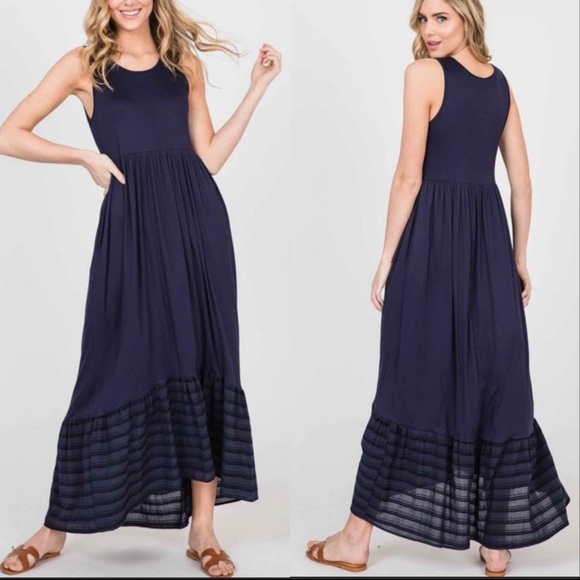 CHICBOMB Dresses & Skirts - NAVY MAXI DRESS